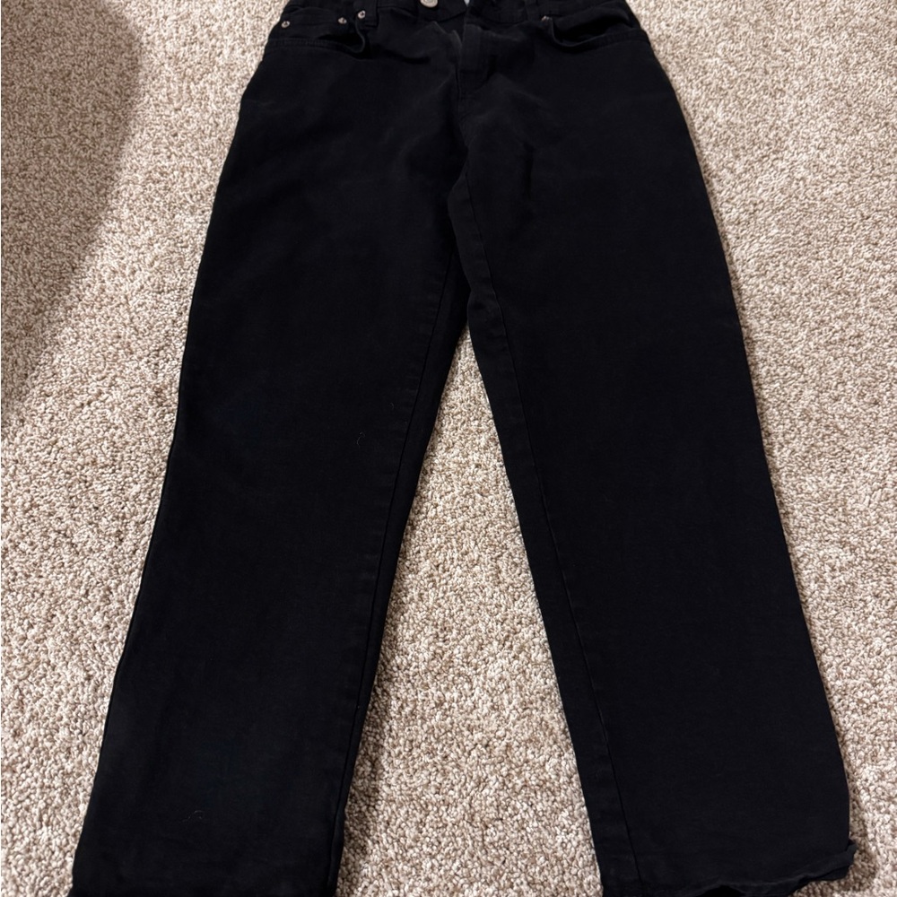 Zara Women's Straight Leg Black Jeans